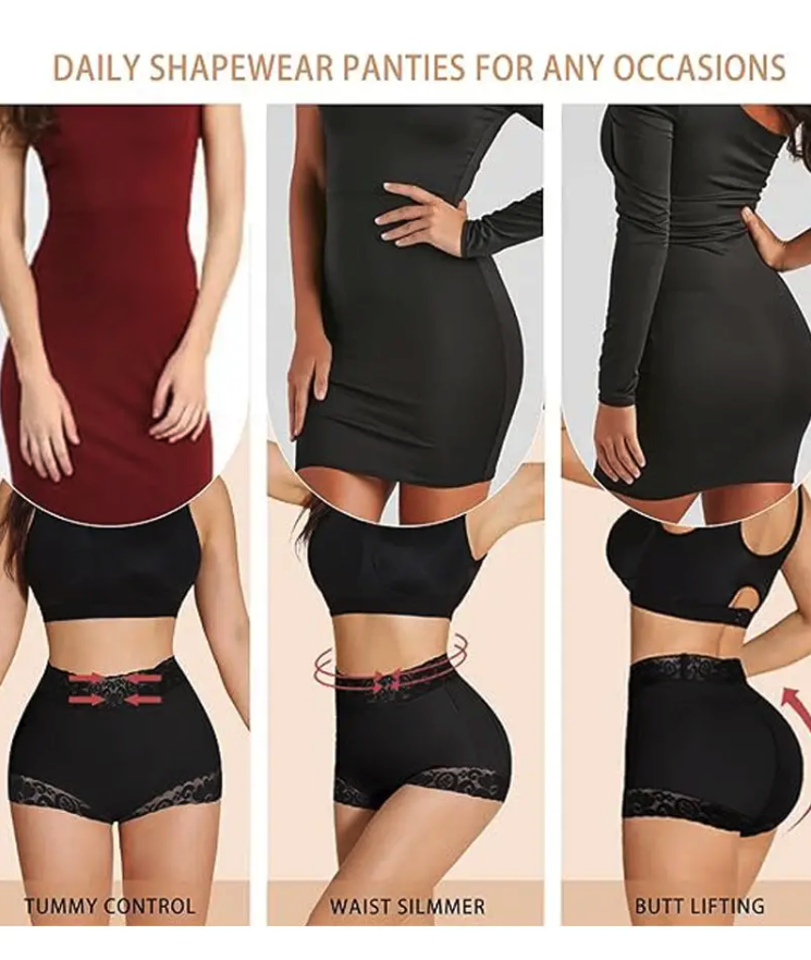 Pack de 3 Bragas Moldeadoras – Cintura Alta, Sin Costuras y Efecto Levanta Glúteos